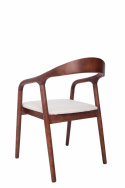 Karmstol \'Aspa\' - Mörkbrun/Beige