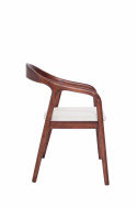 Karmstol \'Aspa\' - Mörkbrun/Beige