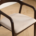 Karmstol \'Aspa\' - Mörkbrun/Beige