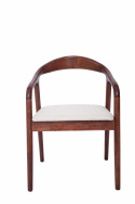 Karmstol \'Aspa\' - Mörkbrun/Beige
