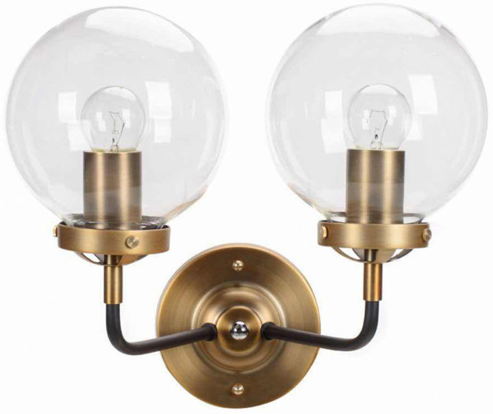Vägglampa 'Bright' X2 - Mässing