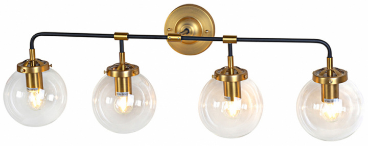 Vägglampa 'Bright' X4 - Mässing