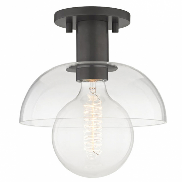 Taklampa 'Glass Shade' - Svart