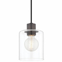 Taklampa \'Glass Lamp Shade\' S - Glas/Svart