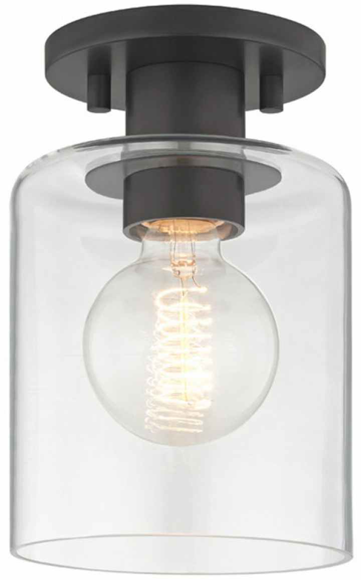 Taklampa 'Glass Lamp Shade' M - Glas/Svart