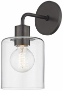Vägglampa \'Glass Shade\' Shade - Svart