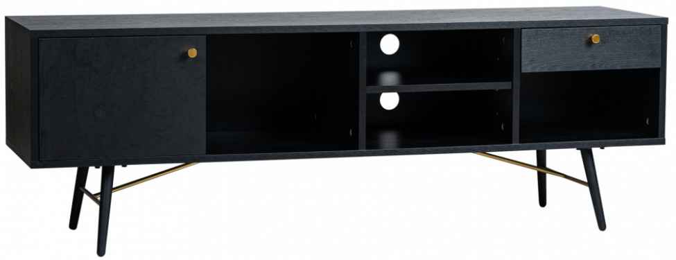 TV-bnk \'Lux\' - Svart/Mssing