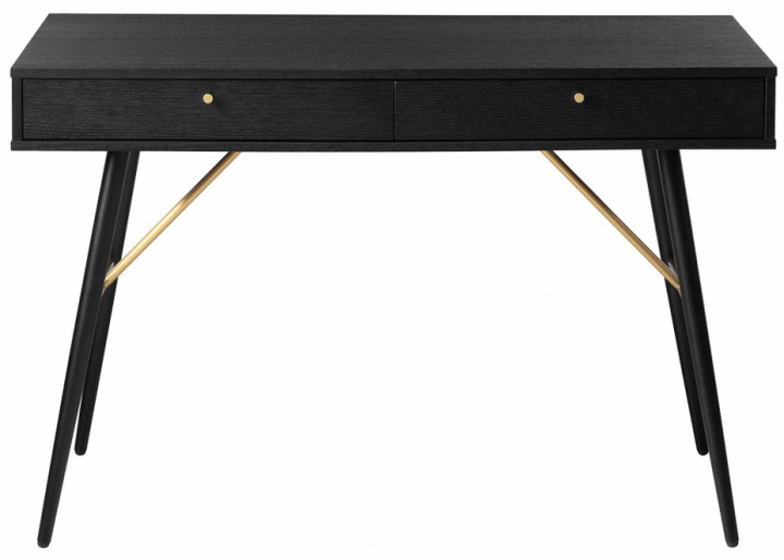 Skrivbord 'Lux' - Svart/Mässing