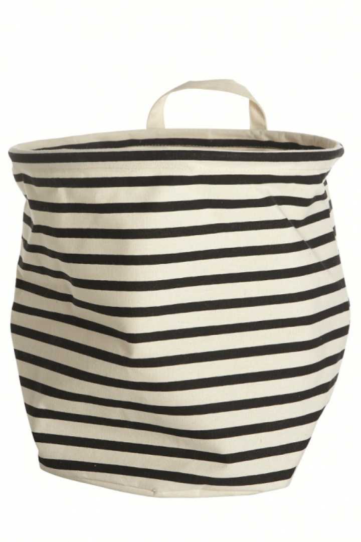 Förvaringskorg svart/vit - Stripes