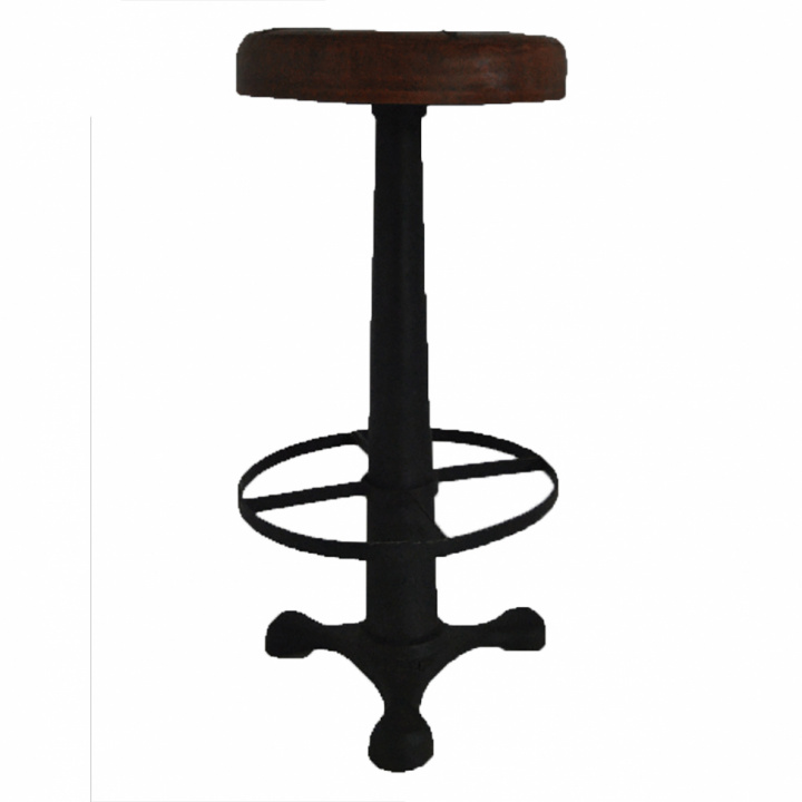 Barstol - Lädersits i gruppen Vintage / Sittmöbler Vintage / Pallar Vintage hos Reforma (M-1817-70)