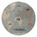 Rund matta \'The World\' - Blå