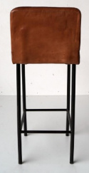 Barpall - Läder/Metall