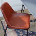 Loungestol Vintage - Läder/Järn