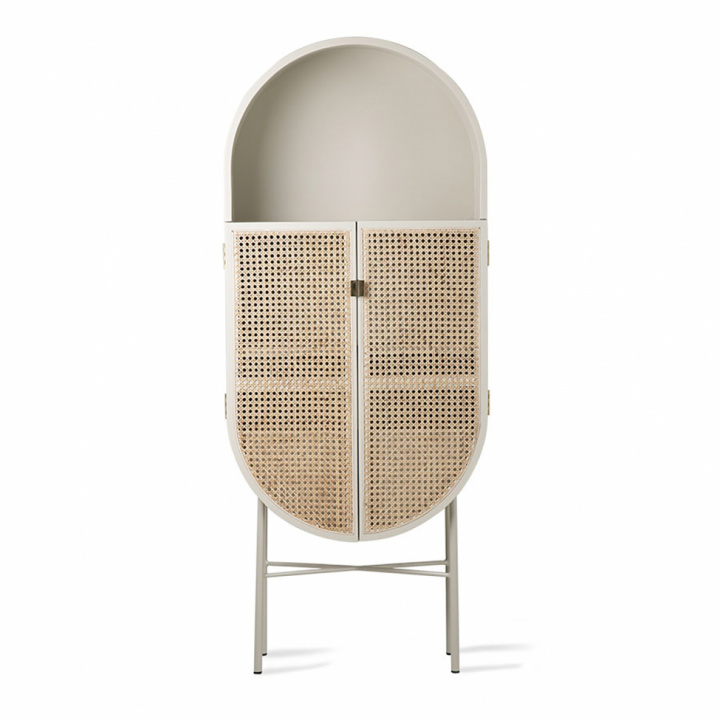 Skåp 'Retro Oval' - Beige/ Natur