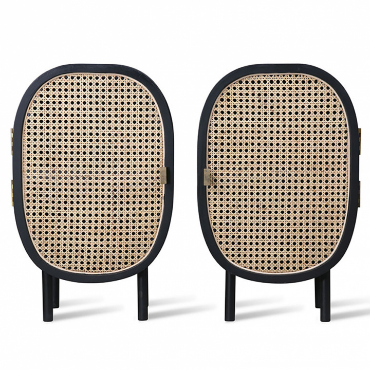 Sängbord \'Webbing\' 2st - Svart i gruppen Möbler / Bord / Sängbord hos Reforma (MKA1932)