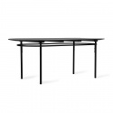 Ovalt matbord - Svart 200x100