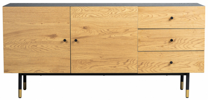 Sideboard \'Munich\' - Ek/Svart i gruppen MBLER / Hyllor & frvaring / Sideboards hos Reforma (MUNICHSB01)