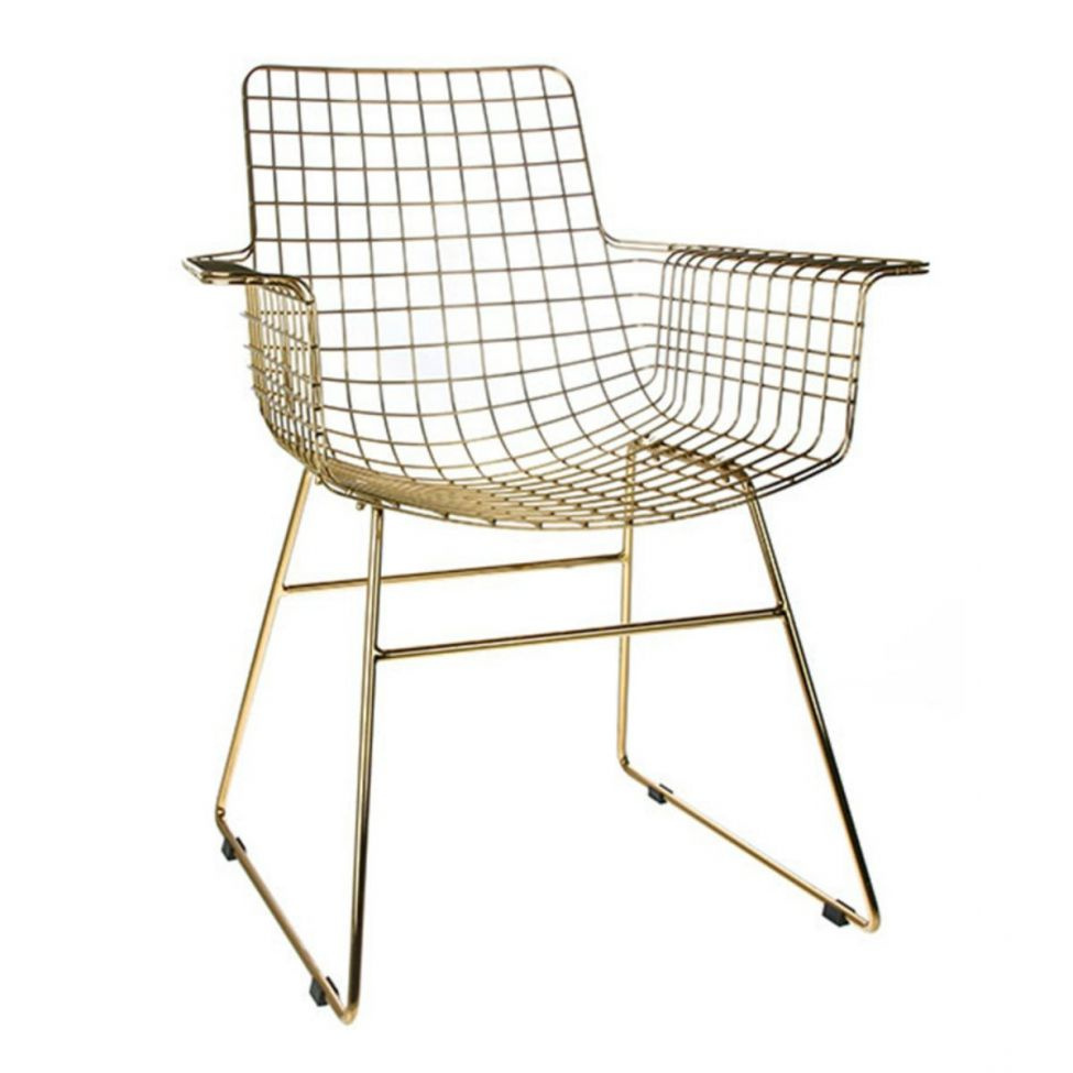 Stol \'Wire\' - Armstd/Guld