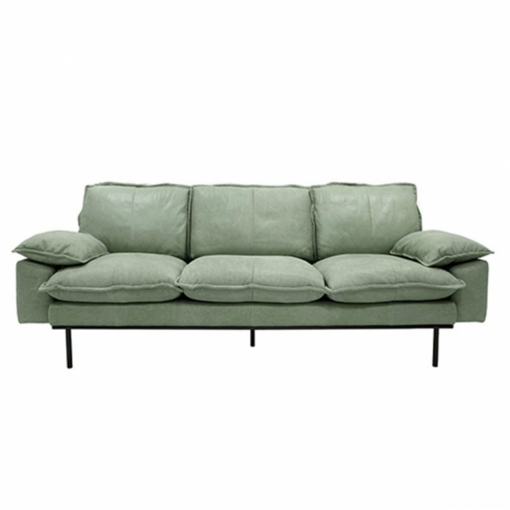 Soffa 'Retro' - Lder/Mintgrn - HK Living