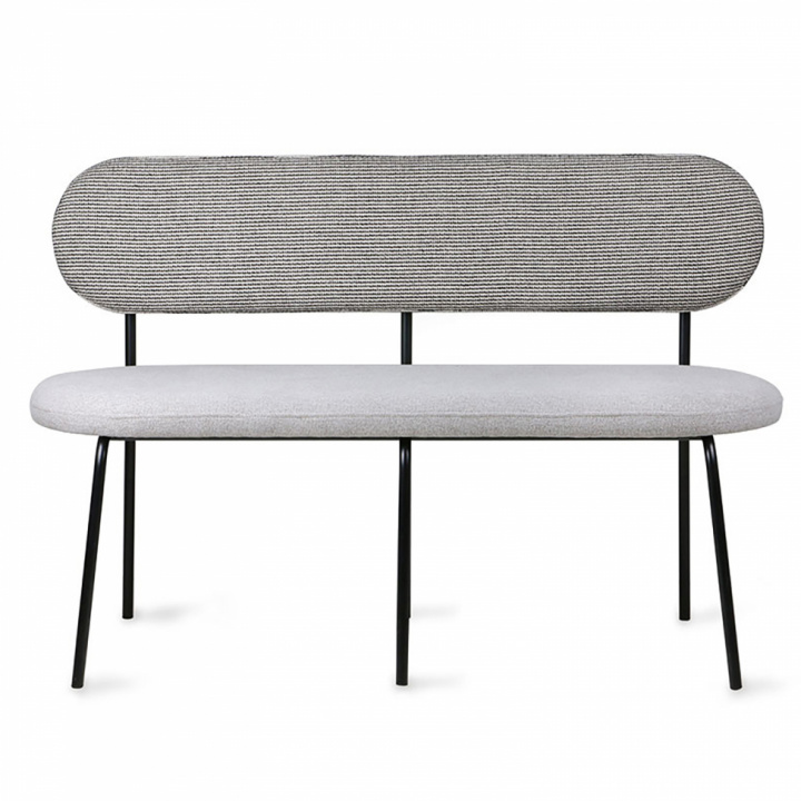 Bänk med ryggstöd - Grå/Svart i gruppen Möbler / Sittmöbler / Bänkar hos Reforma (MZM4796)