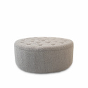 Puff \'Dimple\' Runt 100cm - Grå