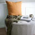 Puff \'Dimple\' Runt 100cm - Grå
