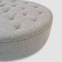 Puff \'Dimple\' Runt 100cm - Grå