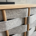 TV-bänk \'Felt\' 160cm - Natur/Grå