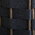 Byrå \'Felt\' 120cm - Natur/Mörkgrå