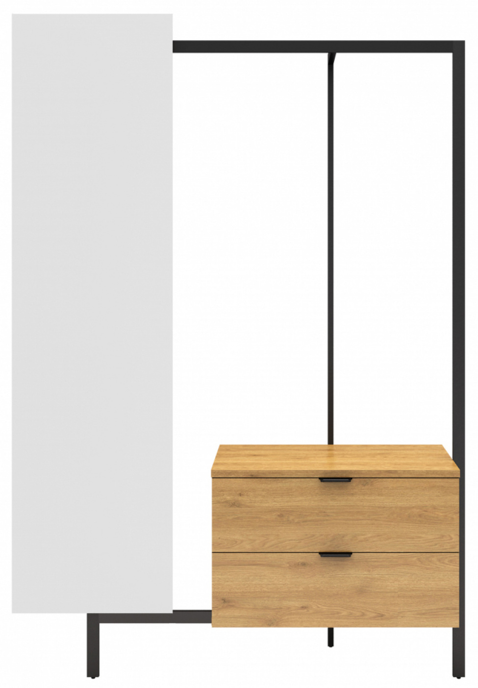 Kldhngare \'Nova\' 2 ldor/spegel - Ek/Svart