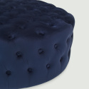 Puff \'Chesterfield\' Runt 85cm - Blå