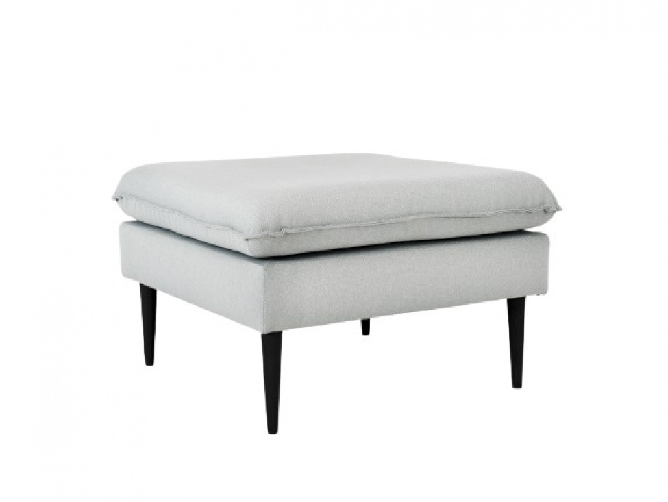 Puff \'Posh\'- Platinagr/Svart