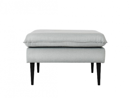 Puff \'Posh\'- Platinagr/Svart