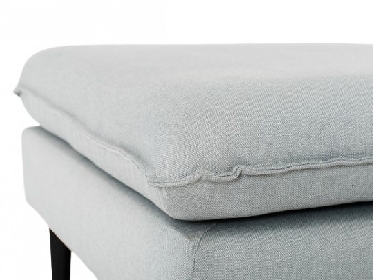 Puff \'Posh\'- Platinagr/Svart