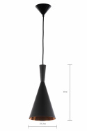 Taklampa \'Beaten Brass\' - Svart/Guld