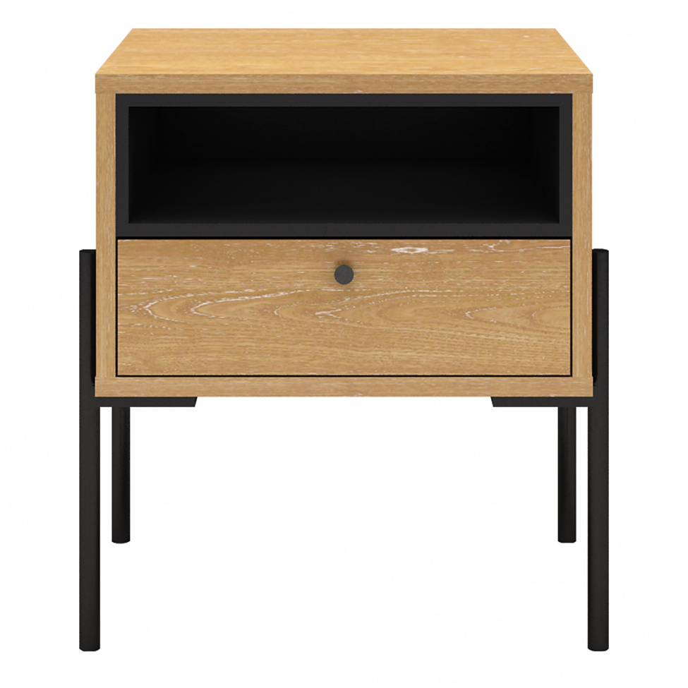 Sngbord \'Punt\' - Ek/Svart