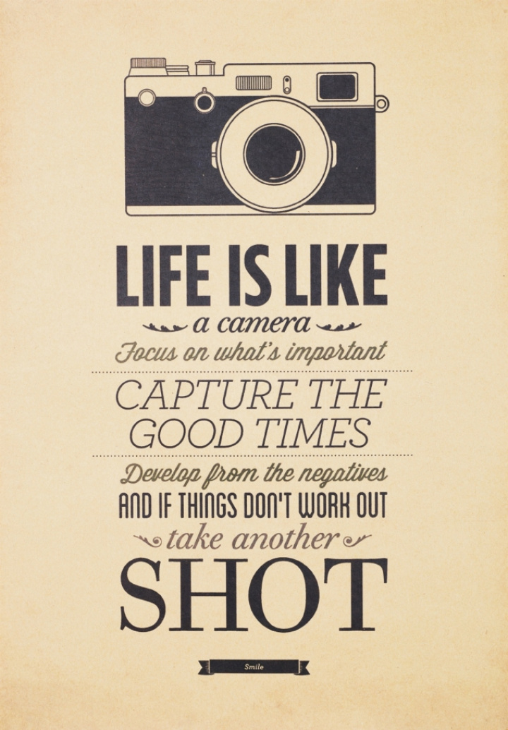 Poster - Life is Like a Camera i gruppen hos Reforma (Poster-Camera-Quote)