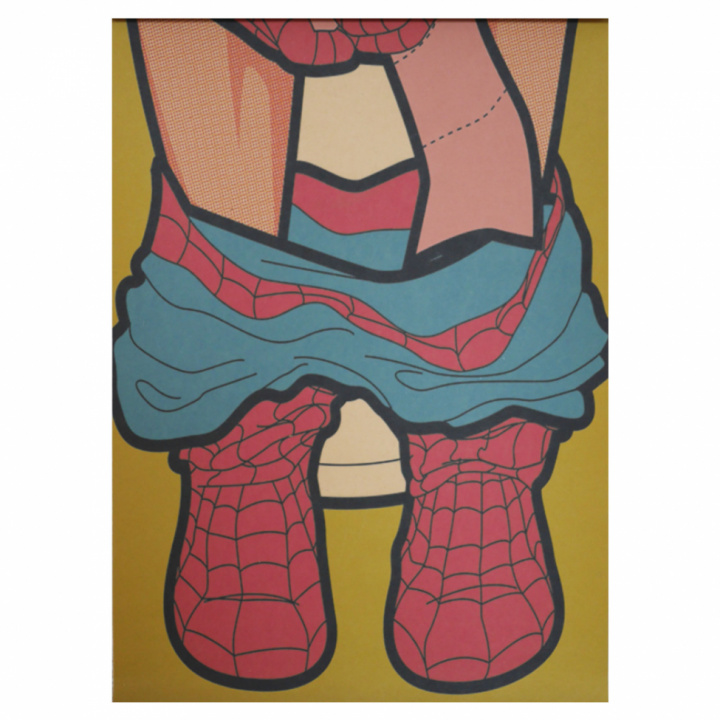 Poster - Spiderman i gruppen hos Reforma (Poster-SpiderToilet)
