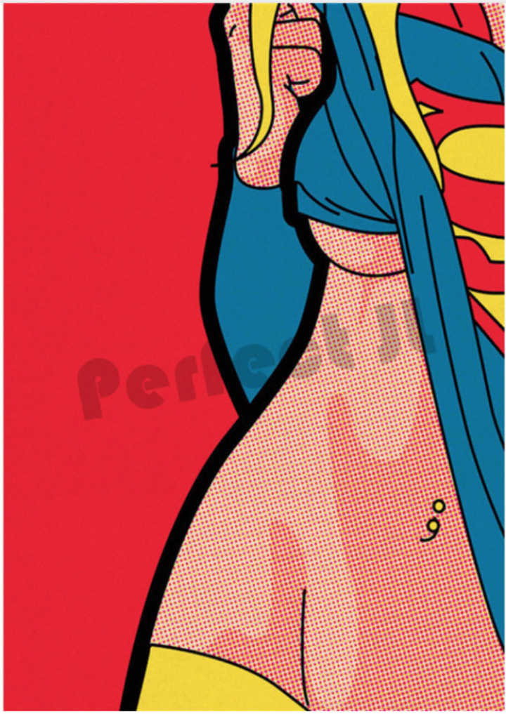 Poster - Superwoman i gruppen INREDNING / Dekoration / Tavlor / Skyltar / Posters hos Reforma (Poster-SuperwomStrip)