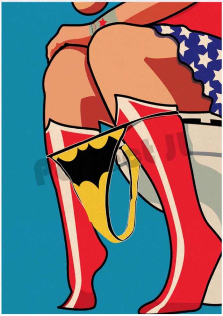 Poster - Wonderwoman i gruppen INREDNING / Dekoration / Tavlor / Skyltar / Posters hos Reforma (Poster-WonderToilet)
