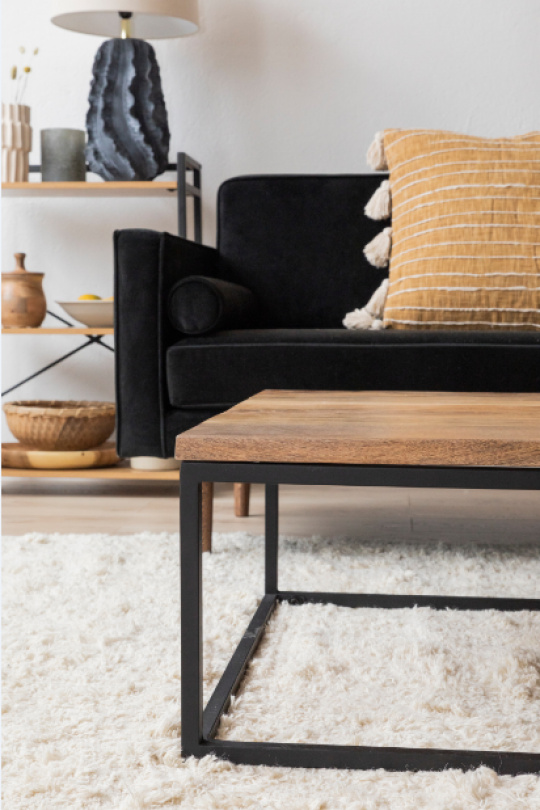 Soffbord vintage - Tr och jrn