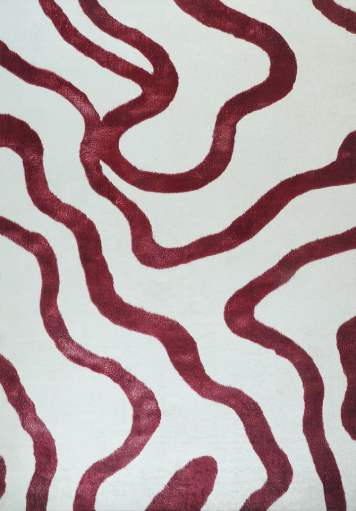 Matta \'Heloria\' - Röd/Vit i gruppen Inredning / Mattor hos Reforma (RG01-46)