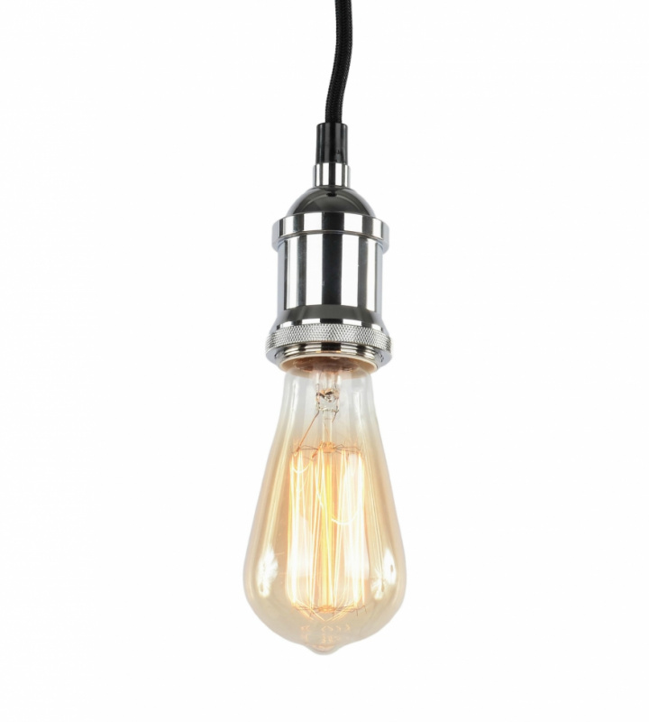 Taklampa 'Chrome' - Glas/Metall