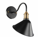 Vägglampa \'Classic\' - Svart/Guld