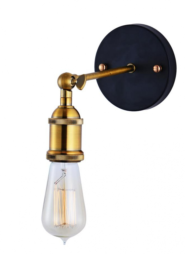 Vägglampa vintage - svart och mässing i gruppen Belysning / Lampor / Vägglampor hos Reforma (RH173)