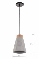 Taklampa \'Mark\' - Trä/Cement