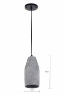 Taklampa \'Stone Cylinder\' - Cement
