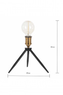 Bordslampa \'Triple\' - Svart/Mässing