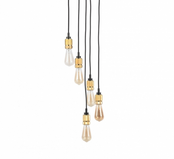 Taklampa \'5 Cords\' - Svart/Mässing i gruppen Belysning / Lampor / Taklampor hos Reforma (RH228)