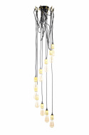 Taklampa \'10 Cords\' - Svart/Mässing